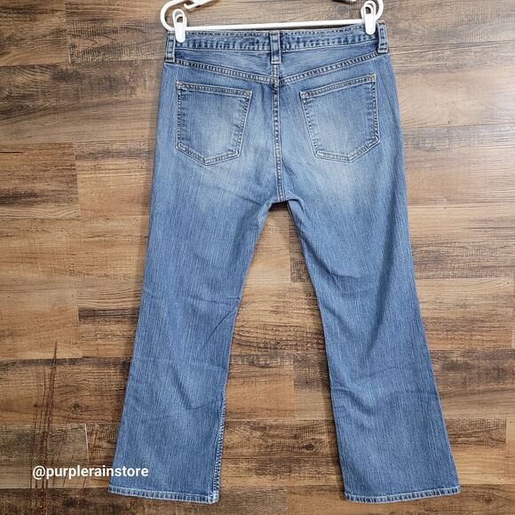 GAP Jeans Size 12 Low Bootcut Ankle Cheville Medium Light Wash Western Y2K - Picture 2 of 10